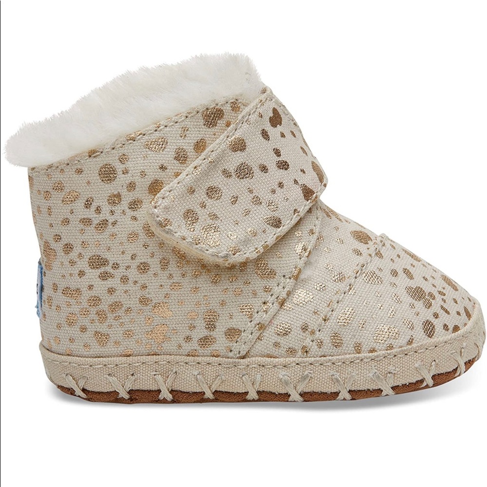 TOMS Tiny Cunas Gold Foil Snow Spots